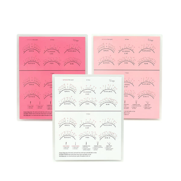 Lash Mapping Dimension Chart-double sided (1Pcs/bag)